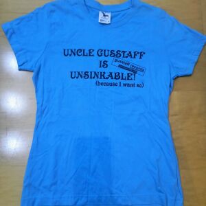 T-Shirt - Uncle Gusstaff Is Unsinkable niebieski, damski [limited]